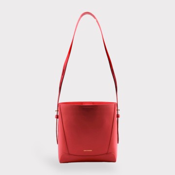 Oli - Apple Vegan Leather Midi Crossbody Bag Red