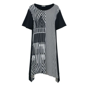 Graphic Elegance Plus Size Jersey Dress