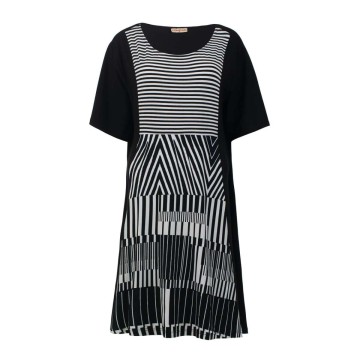 Monochrome Melody Plus Size Dress
