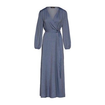Faux Wrap Maxi Dress with Side Slits