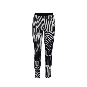 Silky Black and White Print Pants