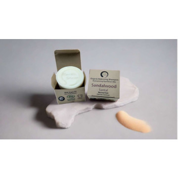 Organic Certified Balancing Solid Shampoo - Sandalwood - Normal & all Hair Types 60g