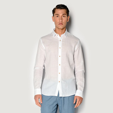 MEN'S REGULAR LONG-SLEEVE SHIRT WHITE