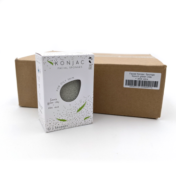 Pack of 6 Konjac facial sponges - For oily skin - Vegan - 2 sponges in 1 box