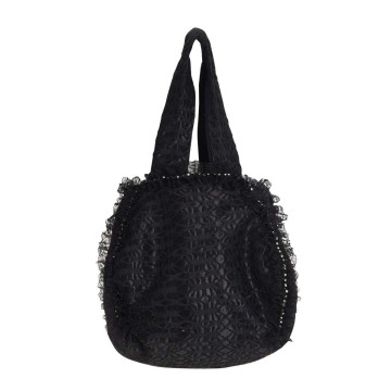 Black Lace Pouch Bag