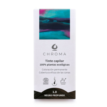 Tinte Vegetal Capilar Ecológico Sin Tóxicos  | 1.0 - Negro Profundo | Sólo plantas naturales