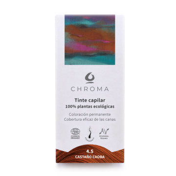 Tinte Vegetal Capilar Ecológico Sin Tóxicos | 4.5 - Castaño Caoba | Sólo plantas naturales