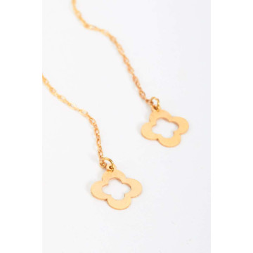 Clover Drop Earrings Gold