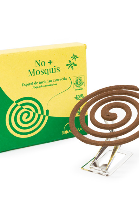 Espiral No+Mosquis. 10 espirales antimosquitos 7 horas aprox. Certificado ICEA.