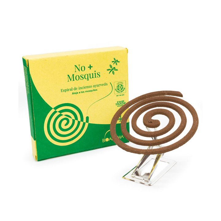 Espiral No+Mosquis. 10 espirales antimosquitos 7 horas aprox. Certificado ICEA.