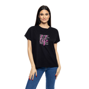 BISTON LADIES T-SHIRT WITH PRINT ''LIFE'' // 53106002.00001