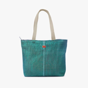 Green Laptop Shoulder Bag | Upcycled Organic Vegan