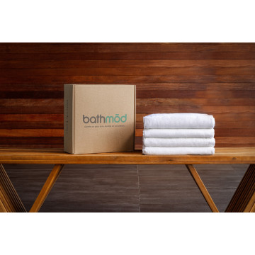 Four Pack GOTS-Certified Luxury Organic Bath Mats