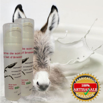 Face cream with organic donkey milk, organic argan