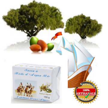 Exfoliating soap with organic argan oil and seaweed 150 g